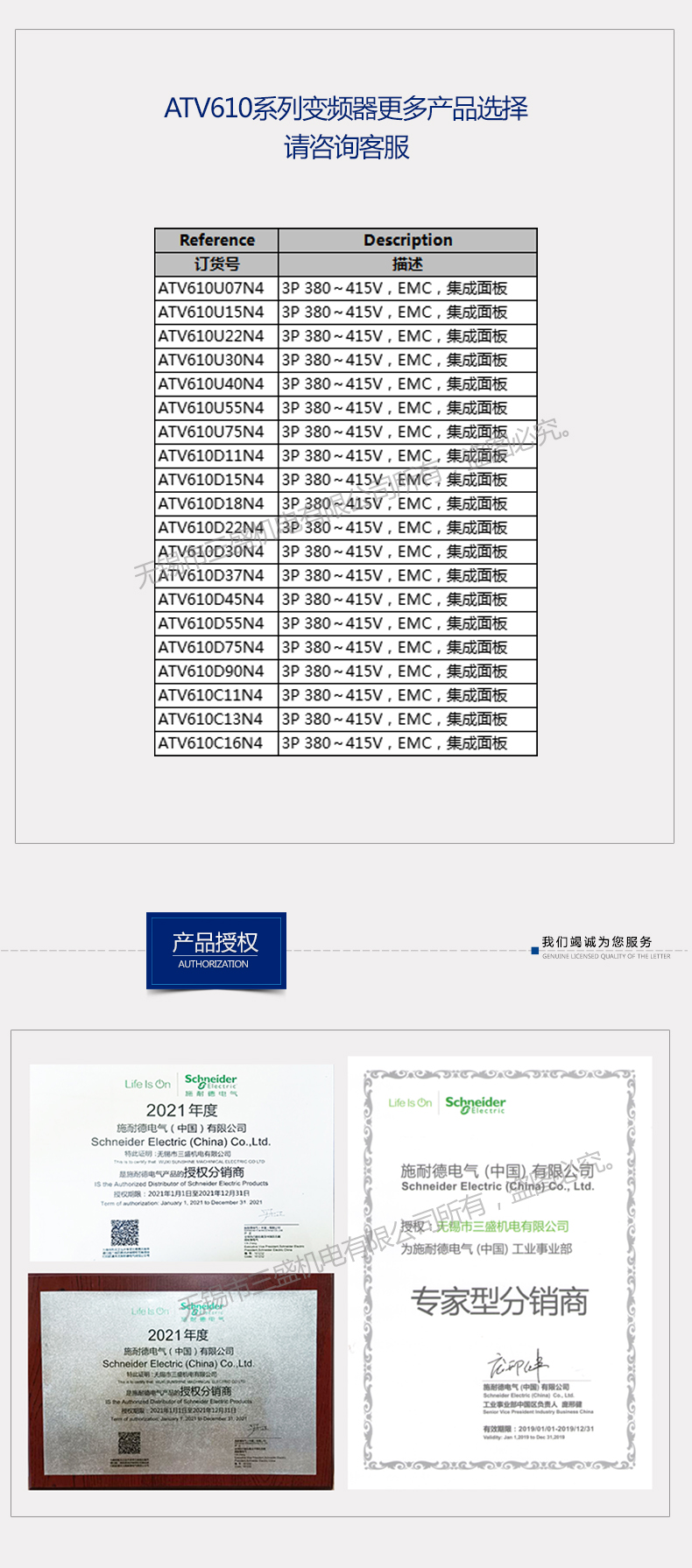 610变频器产品系列2021